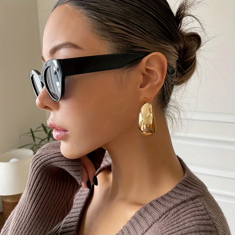 European American Wide Large Earrings